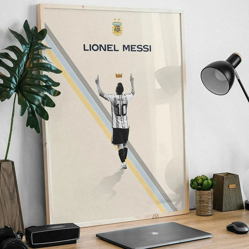 Football Star Messi Ronaldo Poster Wall Art Decoration Painting Without Frame Room Home Decor Soccer Club Fans Collection Gifts