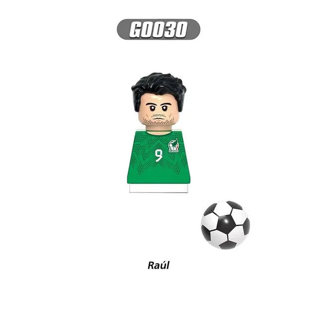 Soccer World Famous Football Players Figurine Mini Action Building Block Toy Kids Gifts