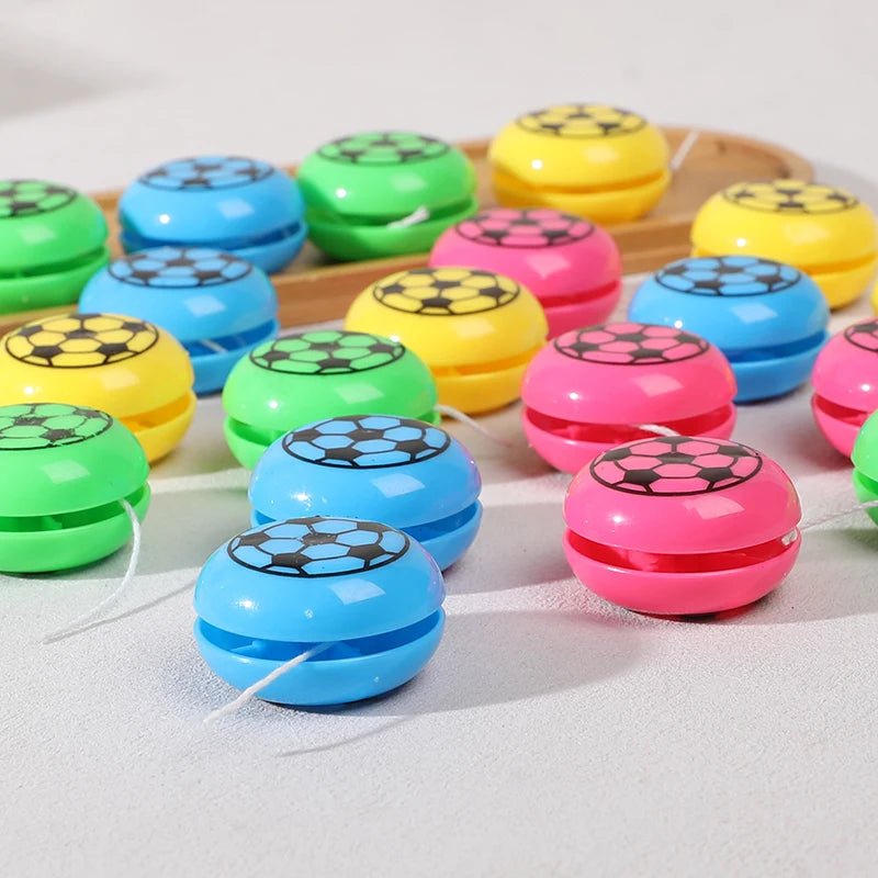 12/24pcs Mini Football Yoyo Balls Toy Kids Sports Theme Soccer Birthday Party Favors Goodie Pinata Filler Boy Girl School Gifts