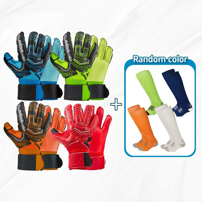 Men's Professional Football Goalkeeper Gloves Kids Latex Finger Protection Adults Soccer Sport Non-slip Goalie Gloves