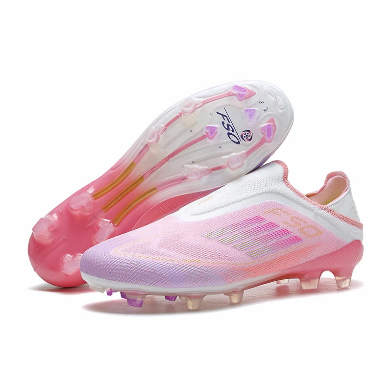 New Men Football Boots Training Soccer Shoes Match Adult Cleats Outdoor Sport Boys Breathable Non Slip Long Spikes Comfortable