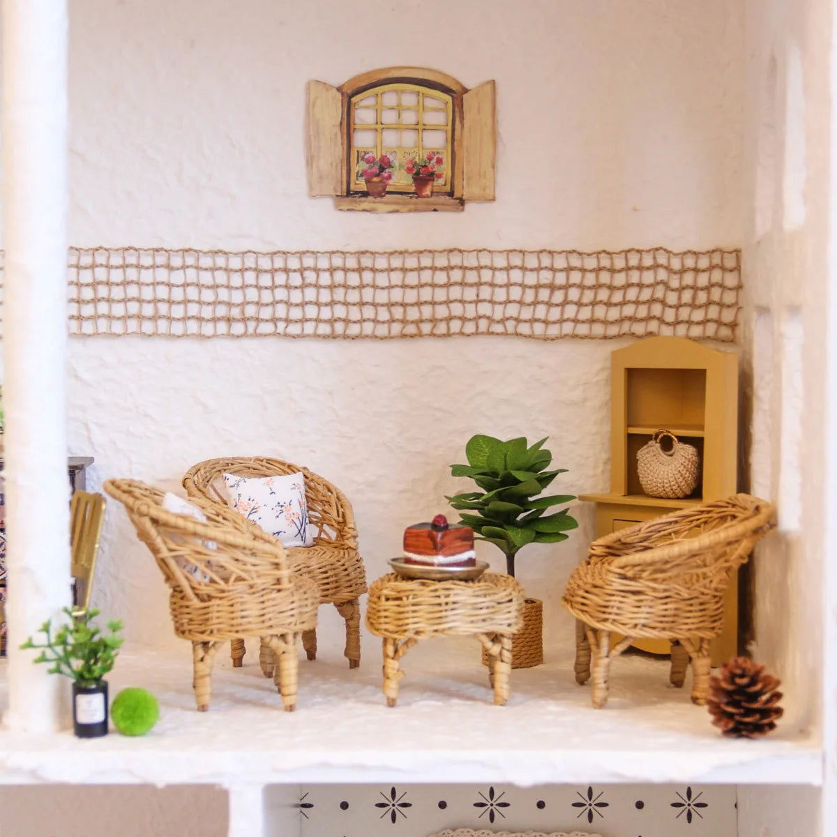Miniature Simulation Furniture 1:12 Scale for Bathroom, Kitchen, and Bedroom, Suitable for Mini House Decorations