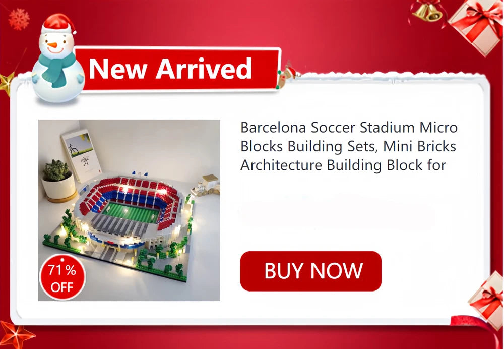 KNEW BUILT Football Model Mini Building Blocks Classical Decoration Kids Assemble Toys Soccer Funs' Gift Bricks