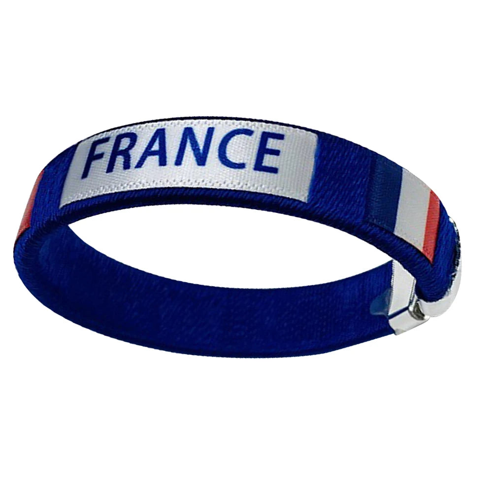 Country Flag Wristband Souvenir Diameter 65mm Sport Friendship Bracelet National Flag Style Bracelet for Football Match Cheering