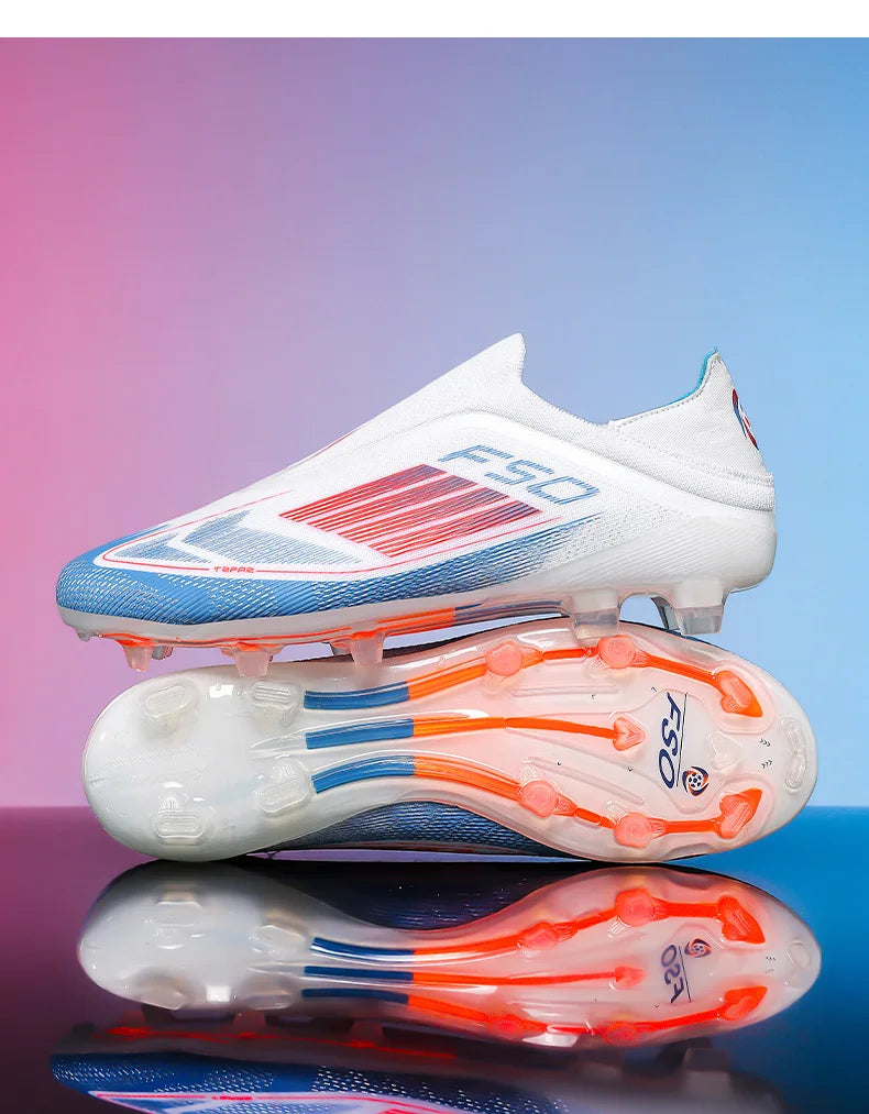 New Men Football Boots Training Soccer Shoes Match Adult Cleats Outdoor Sport Boys Breathable Non Slip Long Spikes Comfortable