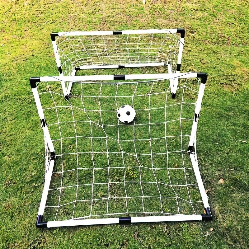 1 set Folding Soccer Goal Set PP Material Portable Indoor/Outdoor Football Net with Removable Training Equipment with Football