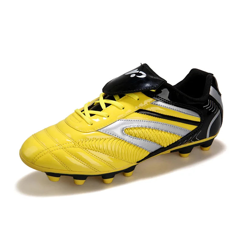 Men Football Soccer Boots Athletic Shoes New Leather Big Size High Top Cleats Training Sneaker Comfortable