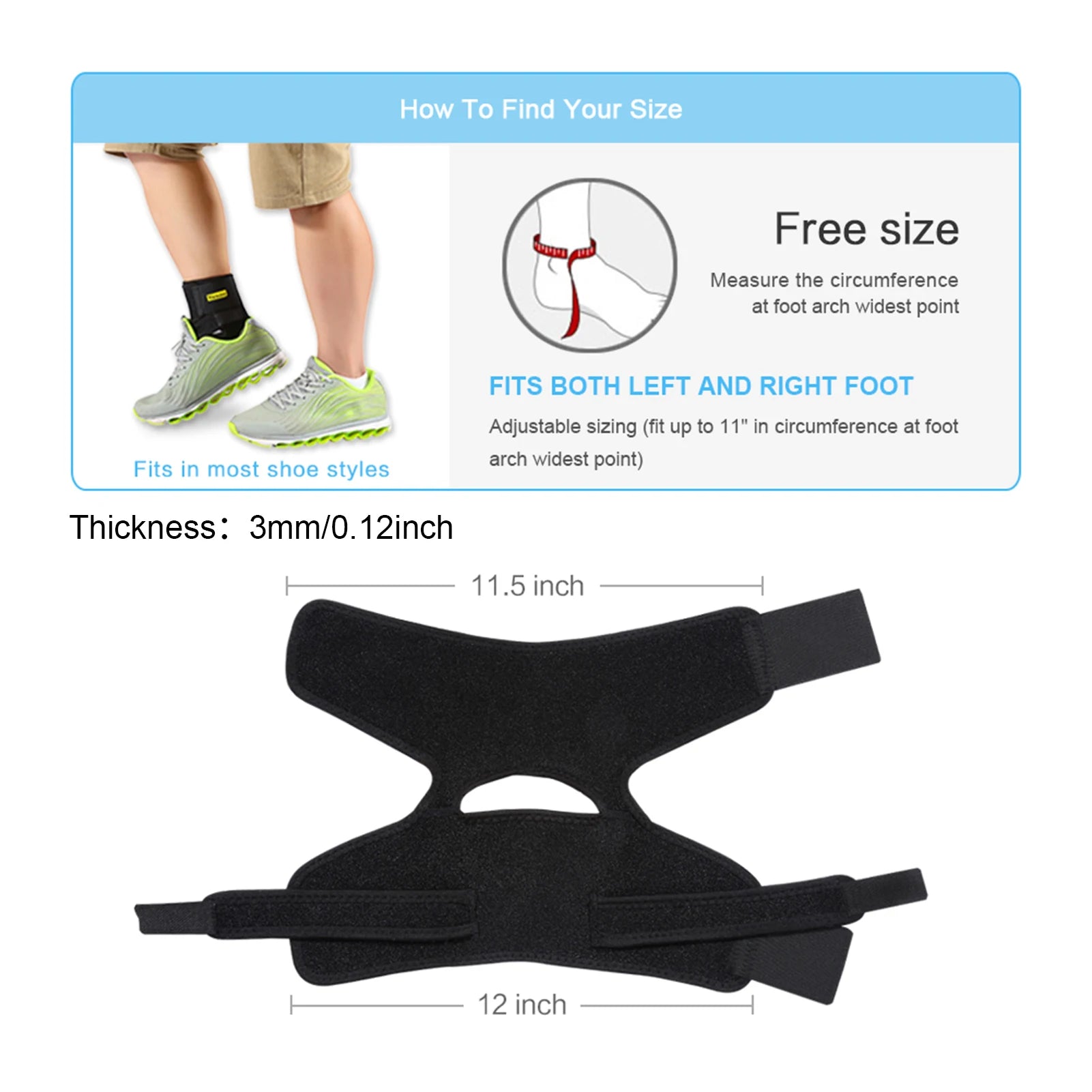 Foot Drop Ankle Brace Support Breathable Adjustable Compression Drop Foot Stabilizer Ankle Sleeve