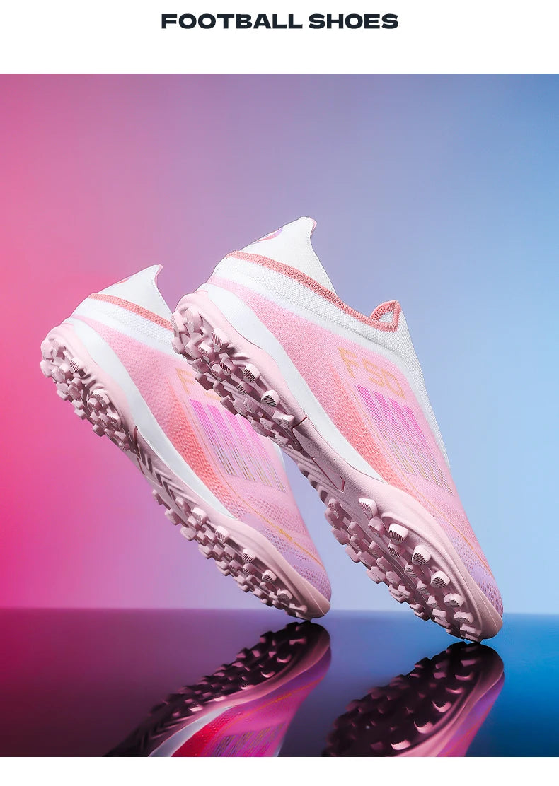 New Men Football Boots Training Soccer Shoes Match Adult Cleats Outdoor Sport Boys Breathable Non Slip Long Spikes Comfortable