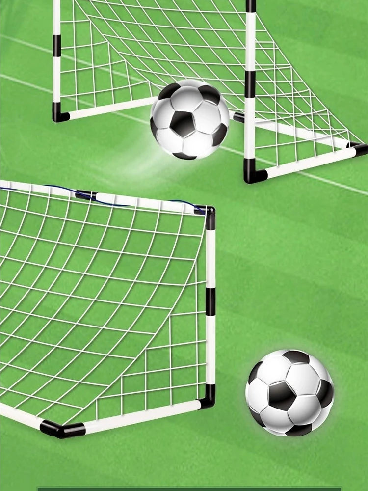 New Football Goal Sports Toy Foldable Children's Football Gate with Pump & Ball Portable Soccer Goal Outdoor Football Training