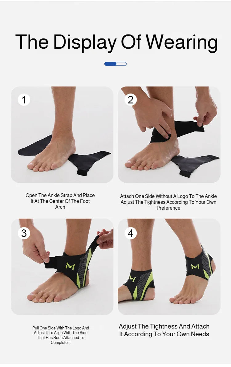 Ankle Brace for Men &amp; Women Football Running Anti-Sprain Compression Support Sports Ankle Guard Protector Warm