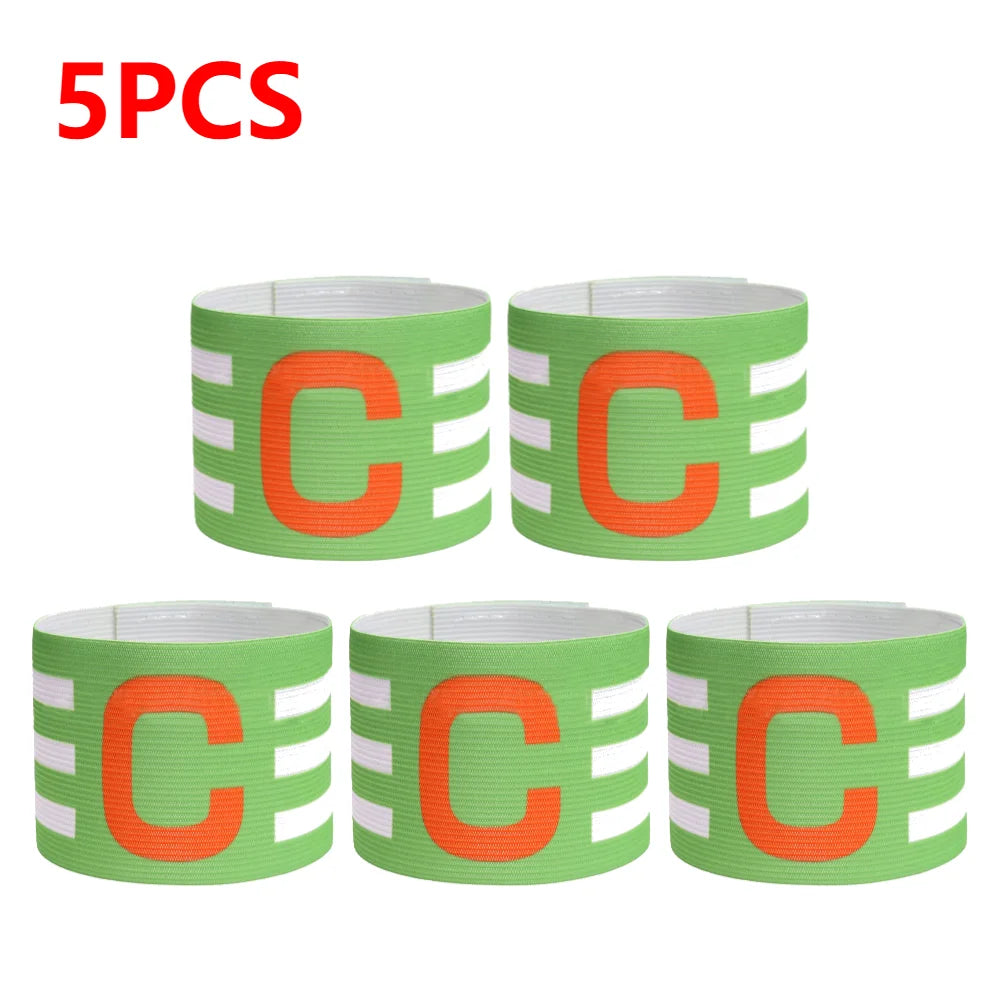 5/10pcs Kid Adults Football Captain Armband Soccer Arm Band Leader Competition Soccer Captain Group Armband Football Training