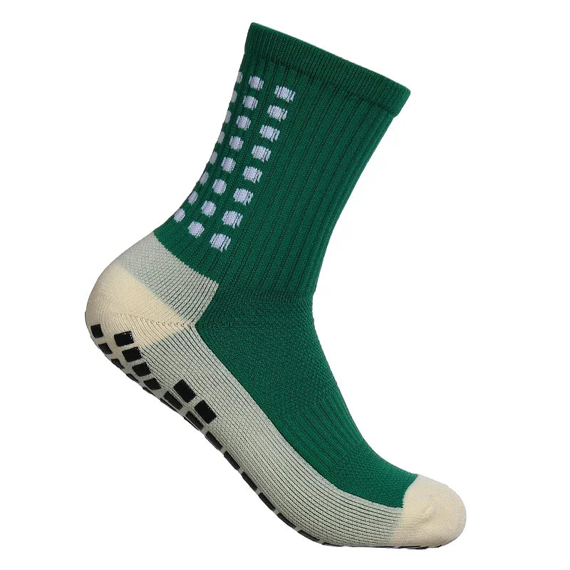 MagiMobo Grip Football Socks Glue Dispenser Men Mid Calf Socks Non Slip Running Sports Socks