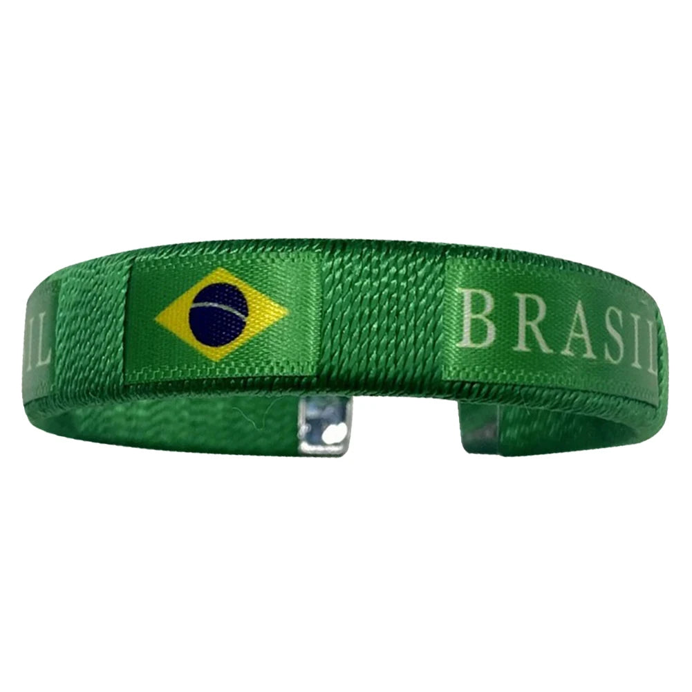 Country Flag Wristband Souvenir Diameter 65mm Sport Friendship Bracelet National Flag Style Bracelet for Football Match Cheering