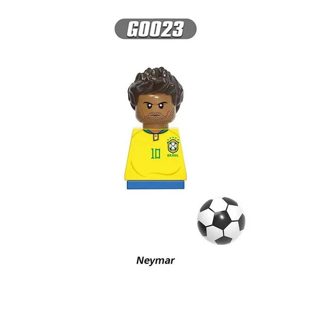 Soccer World Famous Football Players Figurine Mini Action Building Block Toy Kids Gifts