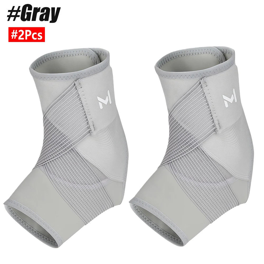 1/2Pcs Ankle Brace with Straps, Ankle Compression Support Sleeve for Men Women Achilles Tendonitis Plantar Fasciitis Sprained