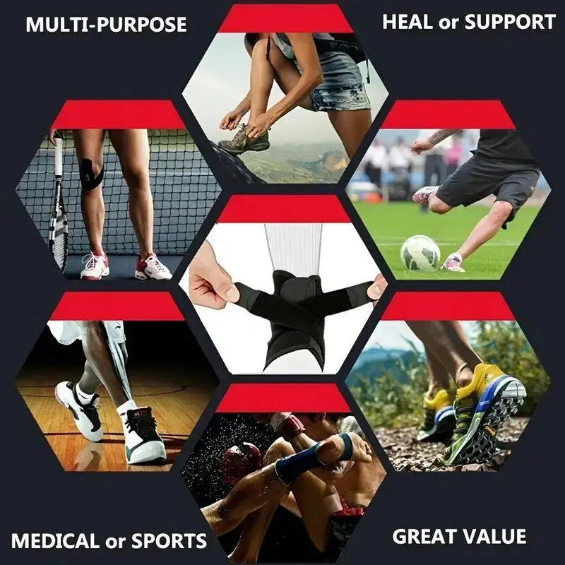 Adjustable Ankle Brace Breathable & Comfortable Elastic Ankle Support Sleeve Running Basketball Volleyball Foot Tendon Support