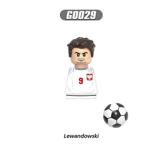 Soccer World Famous Football Players Figurine Mini Action Building Block Toy Kids Gifts