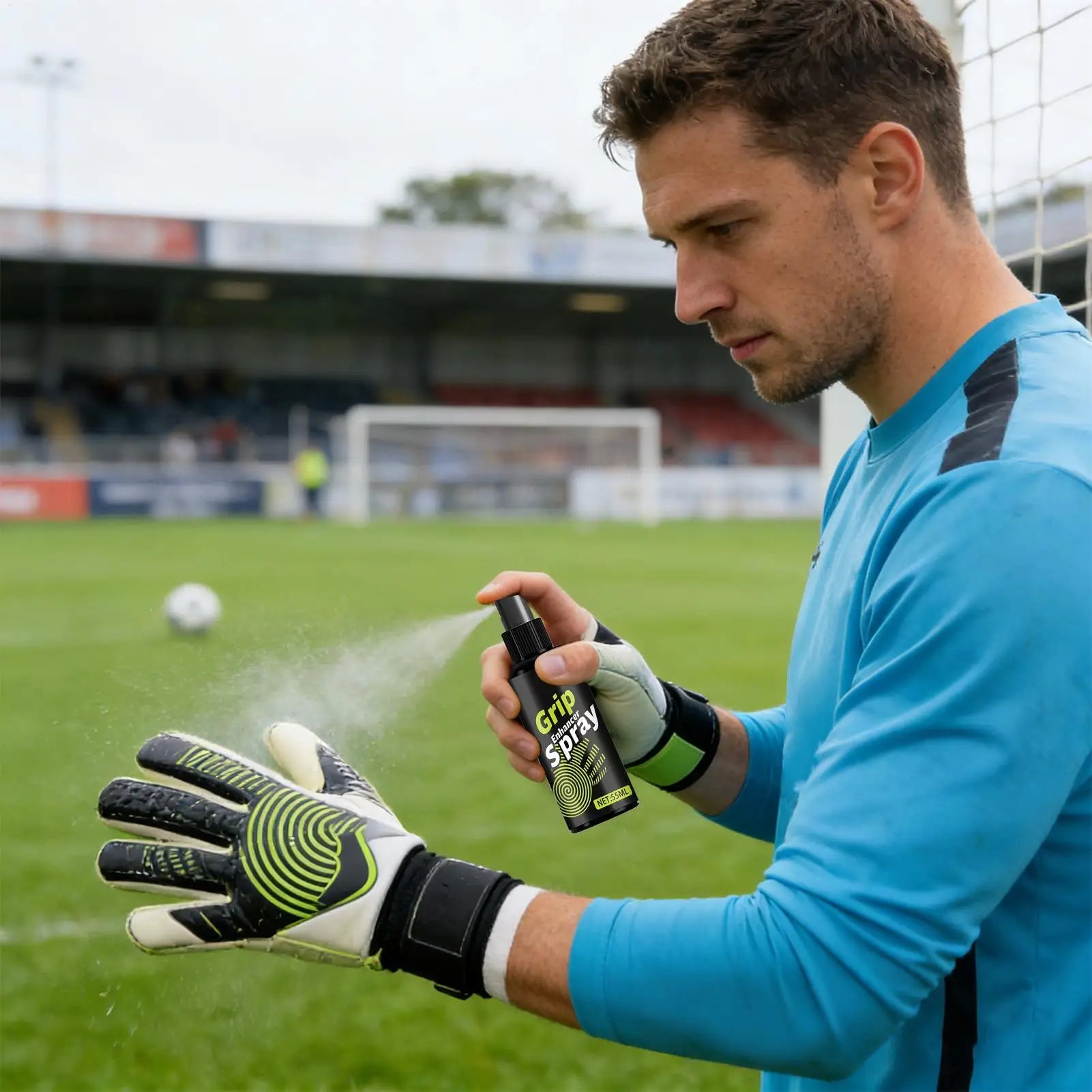 Goalie Glove Glue 55ml Anti-Slip Grip Enhancer Glue Grip Spray for Football Gloves for Soccer Volleyball Baseball Boxing Golf