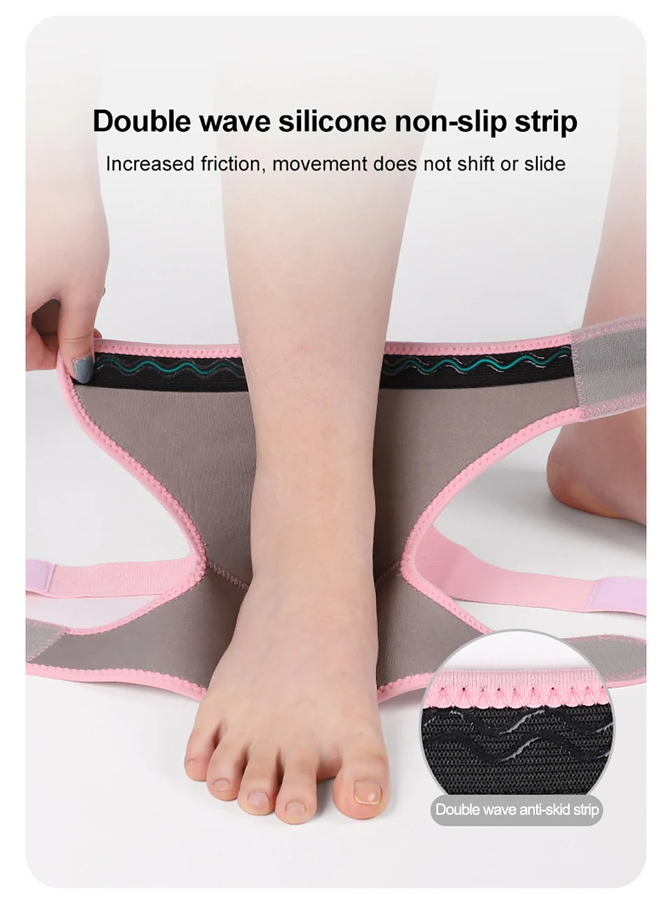 1Pcs Ankle support Comfortable Breathable Sports Compression Wraparound Ankle Protection Silicone Anti-slip Soccer Basketball