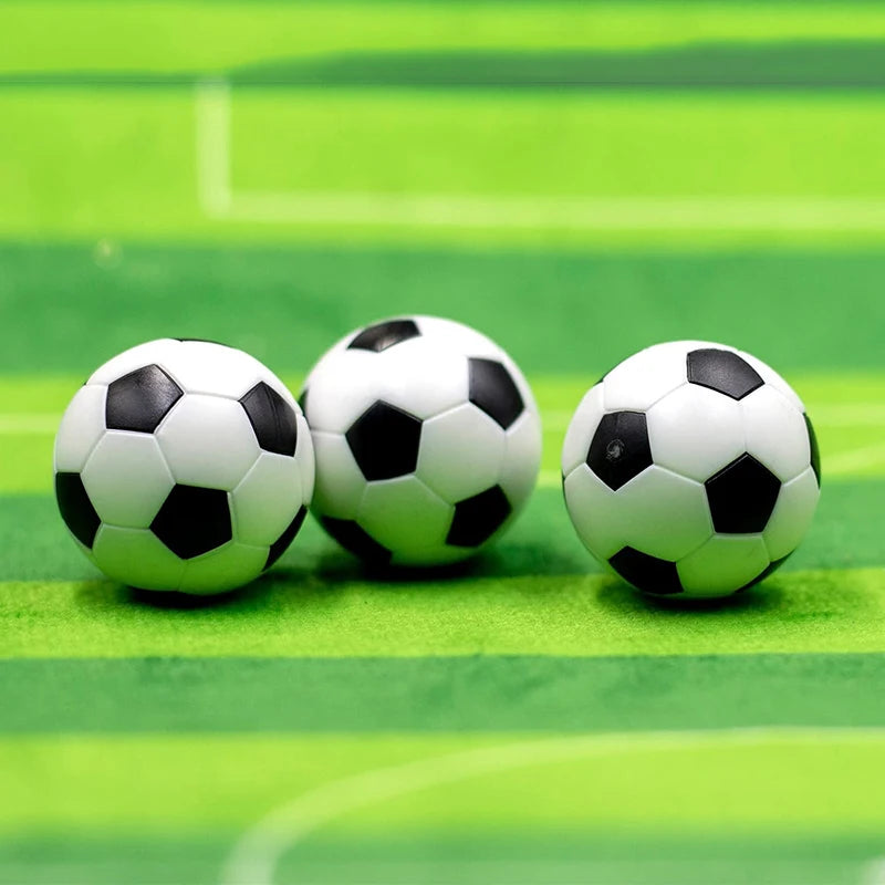 3.2cm 6Pcs/Pack Table Soccer Foosballs Game Replacements Mini Football Balls Black and White Tabletop Decor Kids Sport Gifts
