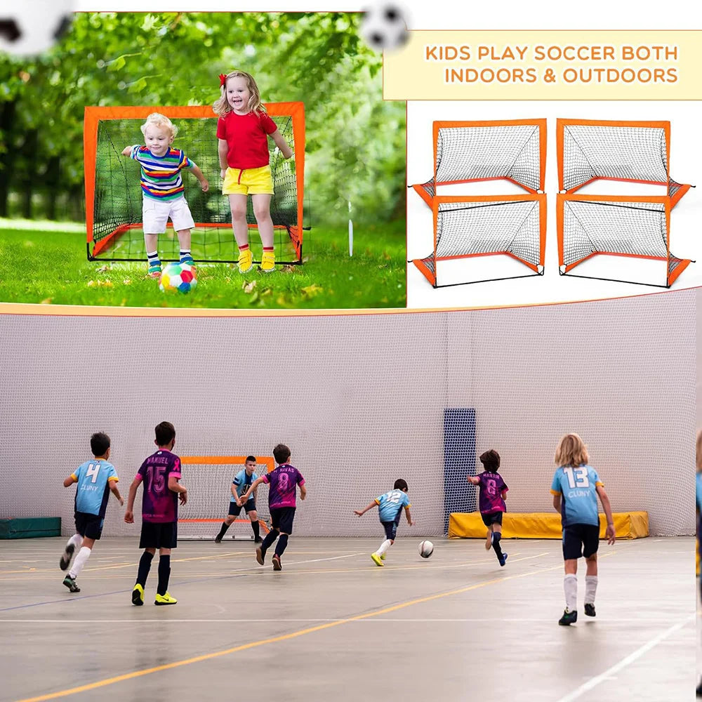 1pcs Football Goal for Garden Football Net Pop Up Goals Set Soccer Goal Net for Backyard Birthday Gift for Soccer Training ﻿