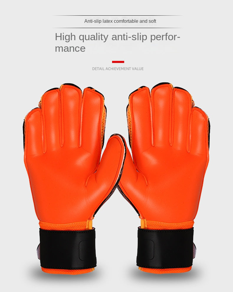 Kids Men Professional Soccer Goalkeeper Gloves 4mm Latex With Finger Protection Children Adults Football Goalie Gloves Protector