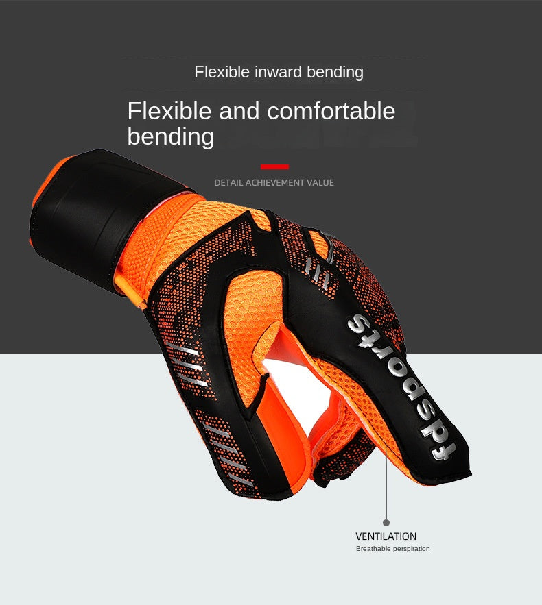 Kids Men Professional Soccer Goalkeeper Gloves 4mm Latex With Finger Protection Children Adults Football Goalie Gloves Protector